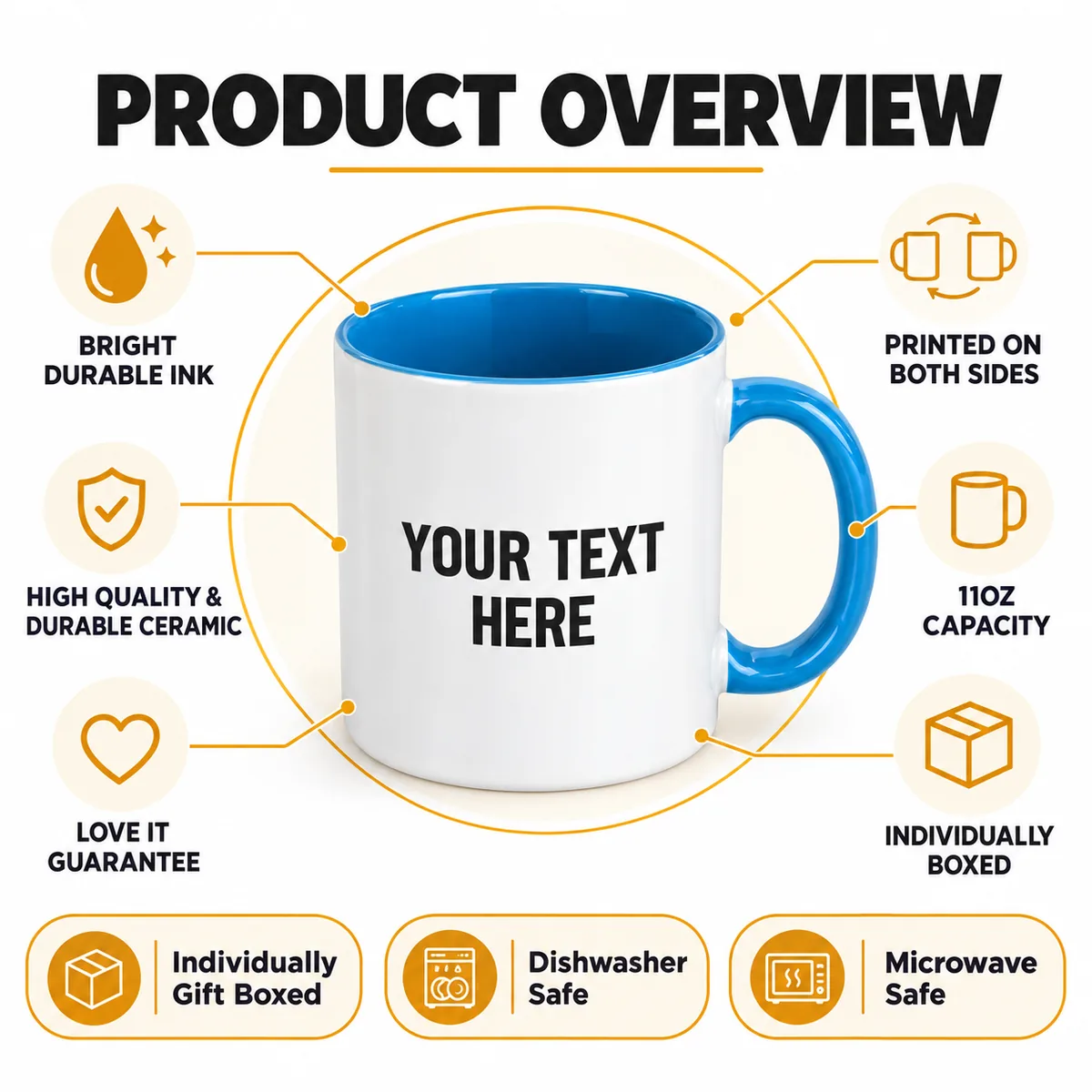 Dual-Tone Inner Colour Ceramic Mug - view 4